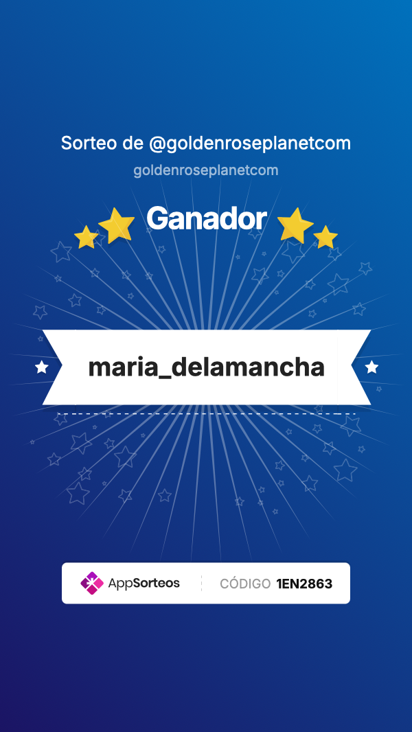 Ganadora del sorteo Golden Rose en Instagram — 27 de julio de 2026