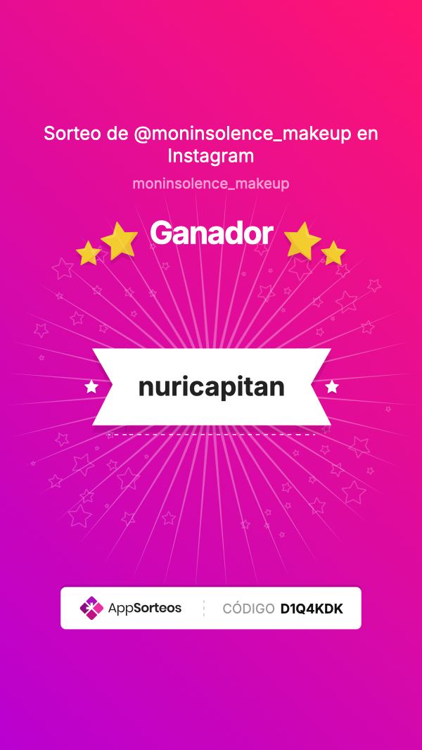 Ganador del sorteo con Mon Insolence Makeup – 9 de diciembre de 2025