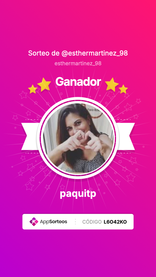 Ganador del sorteo con Esther Martínez – 25 de mayo de 2026