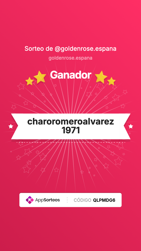 Ganador/a del sorteo Golden Rose en Instagram — 11 de octubre de 2026