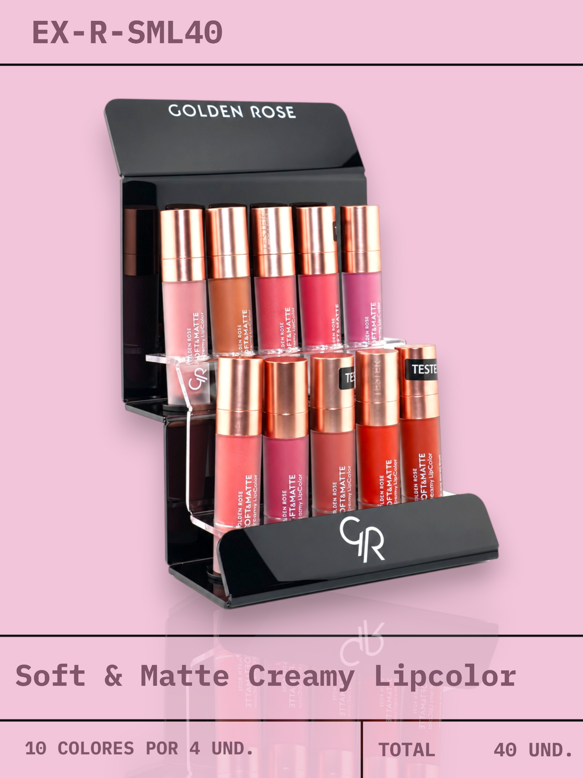 R-SML40 / Soft & Matte Creamy Lipcolor  – 10 Colores