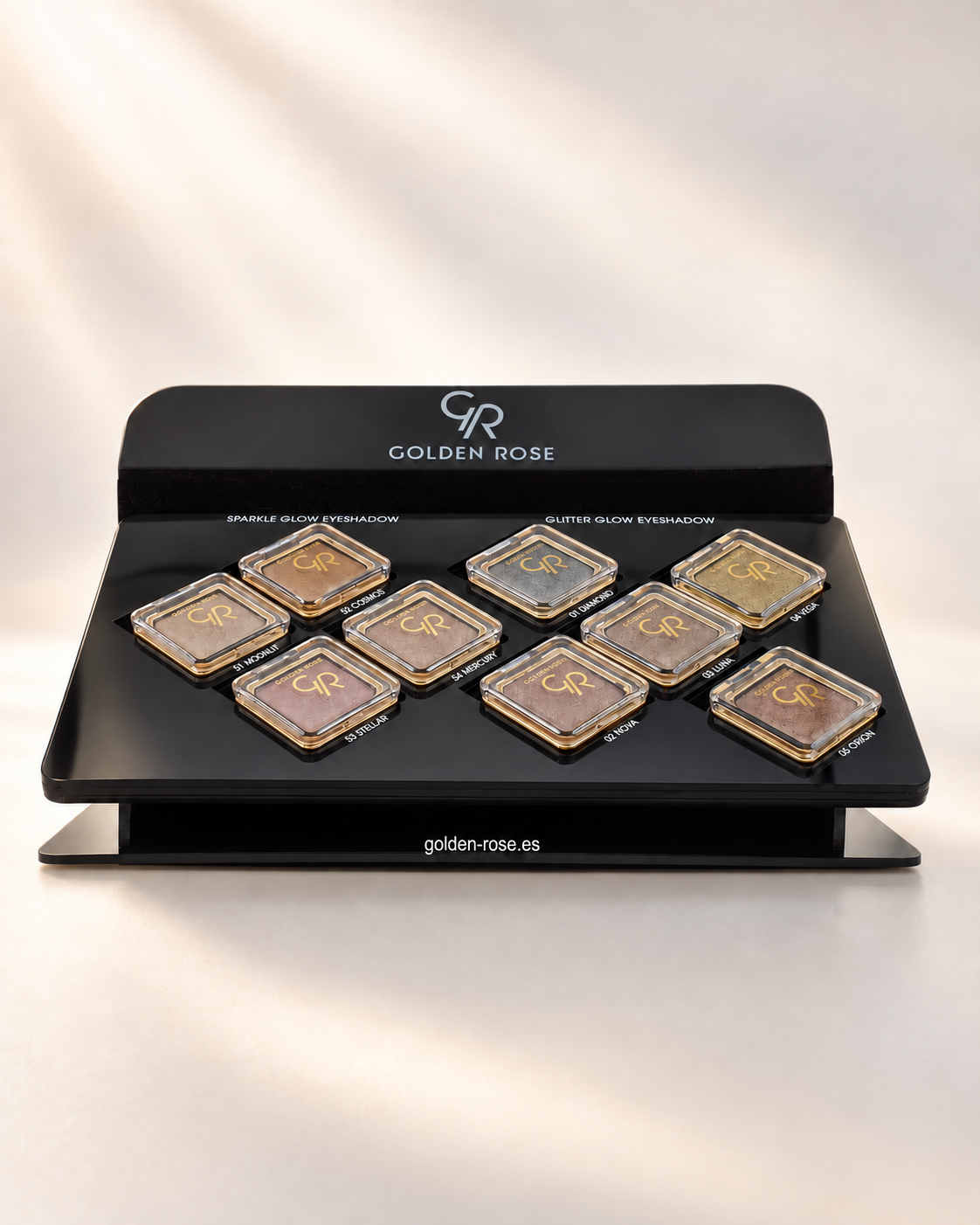 Expositor de sombras de ojos Sparkle Glow & Glitter Glow