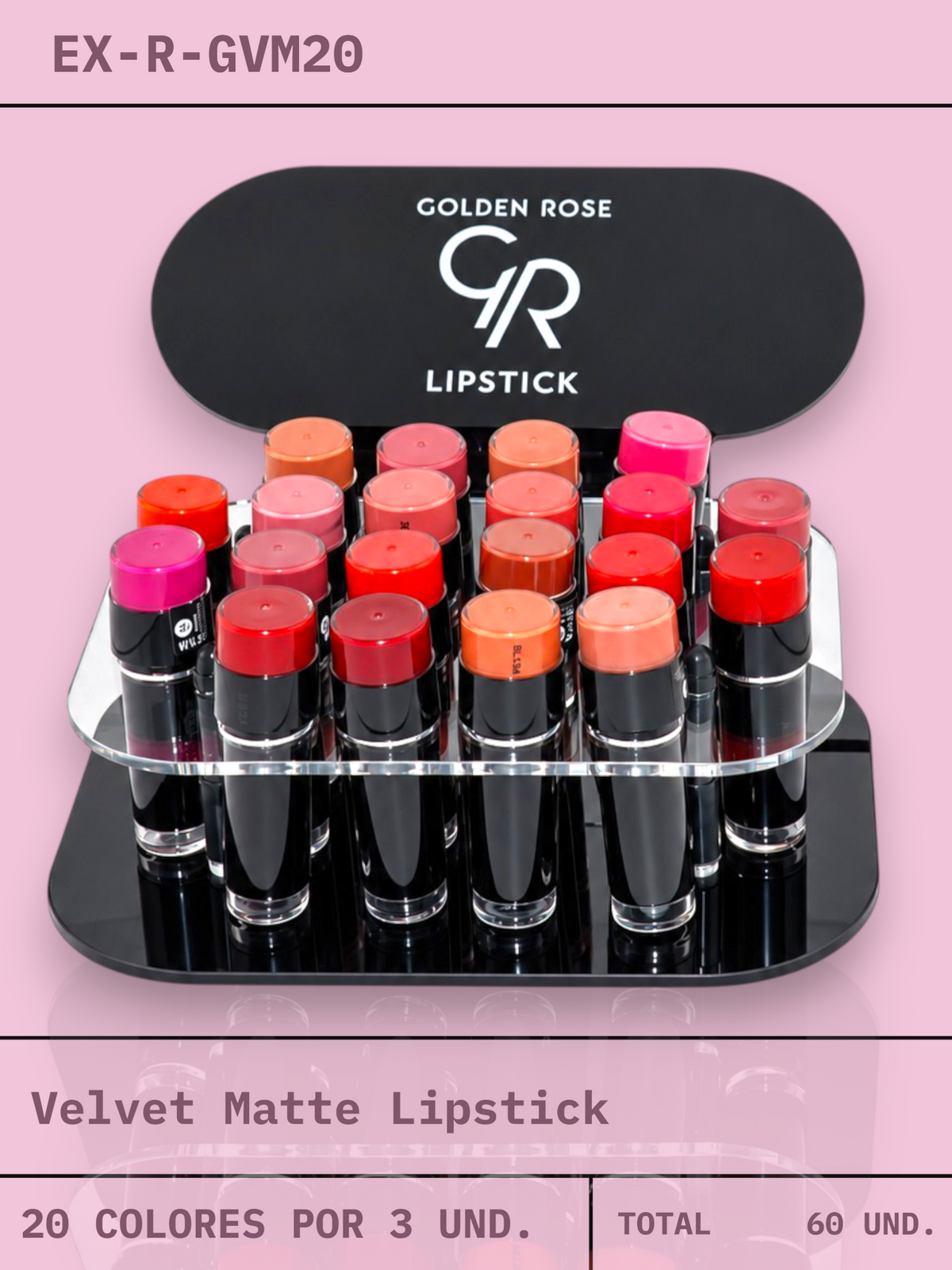 R-GVM20 / GR Velvet Matte Lipstick – 20 colores