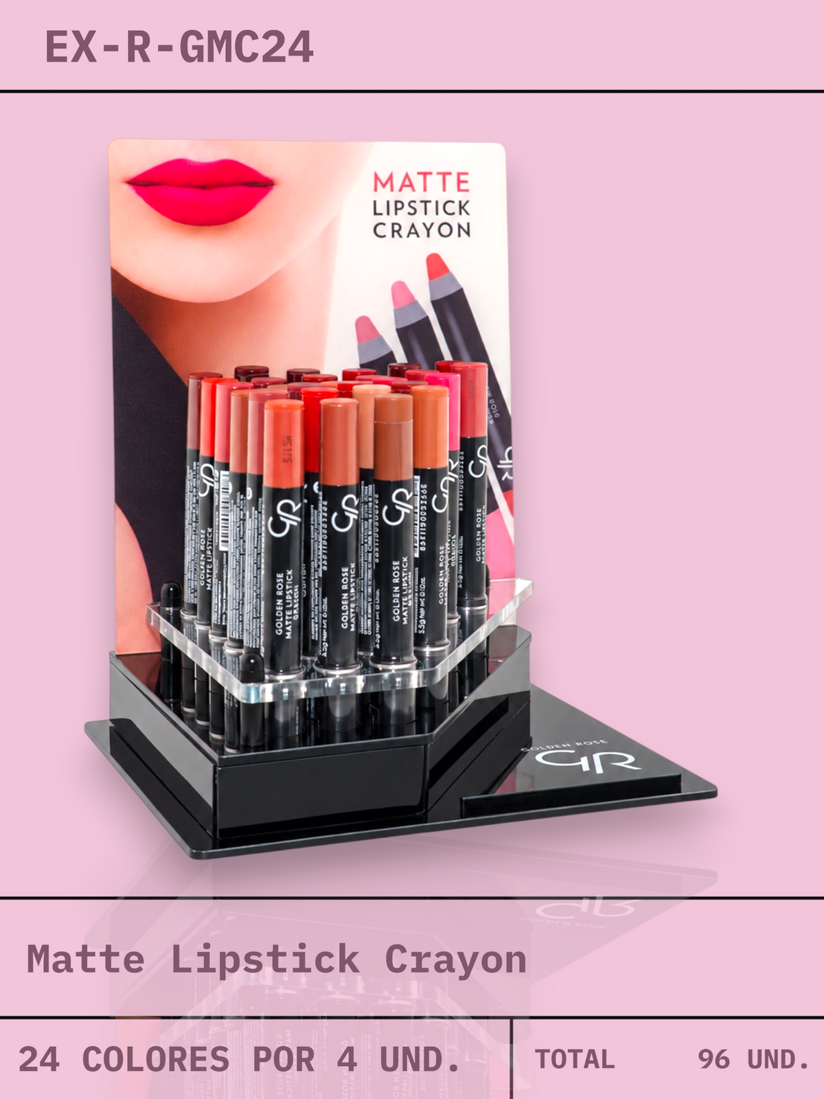 R-GMC24 / GR Matte Lipstick Crayon – 24 colores