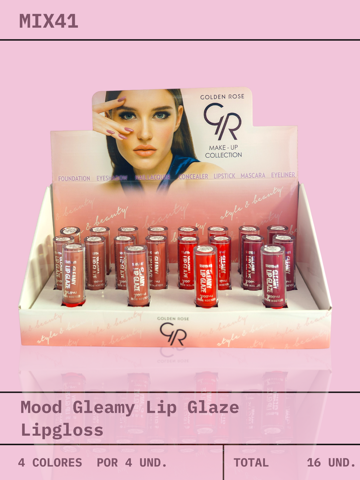 MIX 41  / Mood Gleamy Lip Glaze Lipgloss