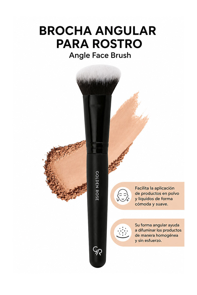brocha angular rostro Golden Rose maquillaje difuminado uniforme