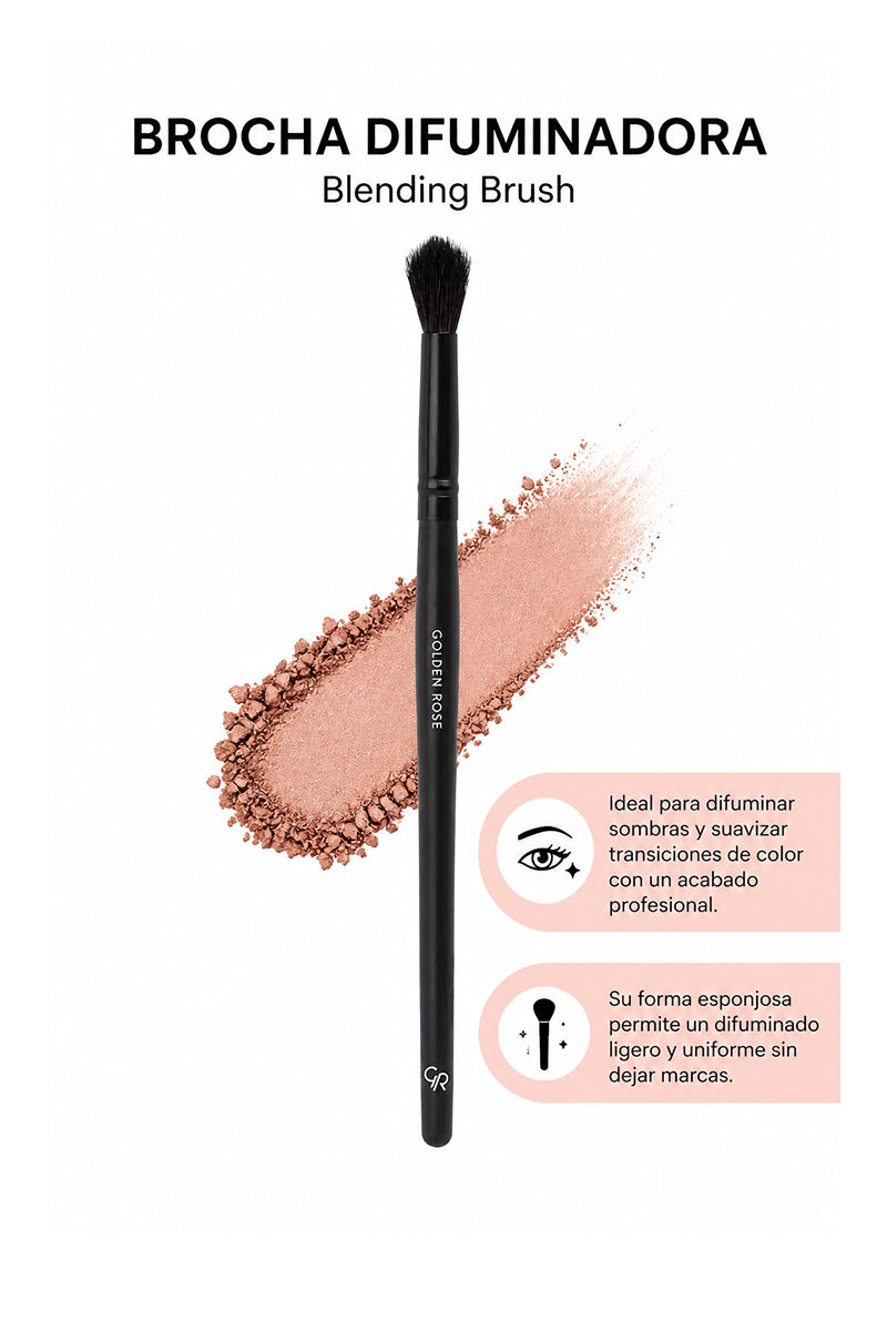 brocha difuminadora Golden Rose sombras maquillaje ojos