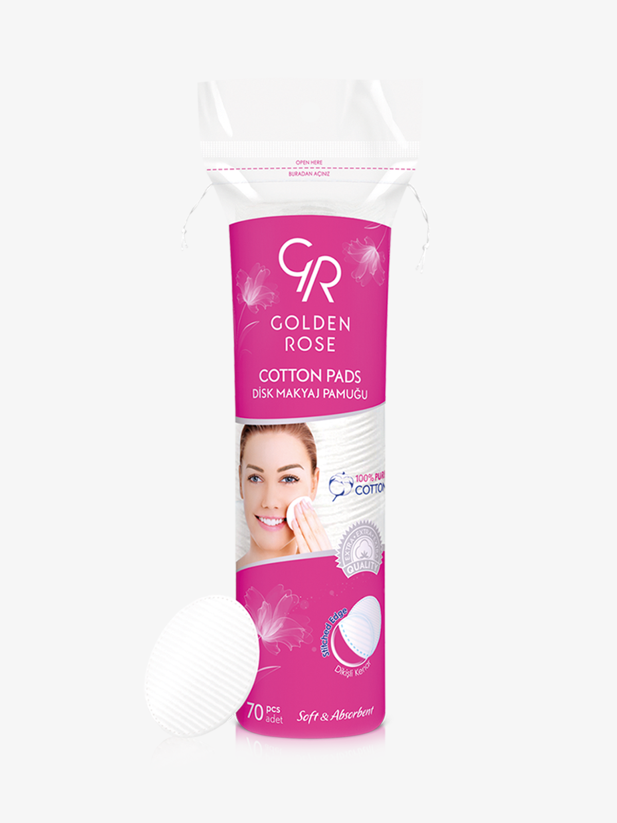 Discos Desmaquillantes de Algodón – Golden Rose Cotton Pads
