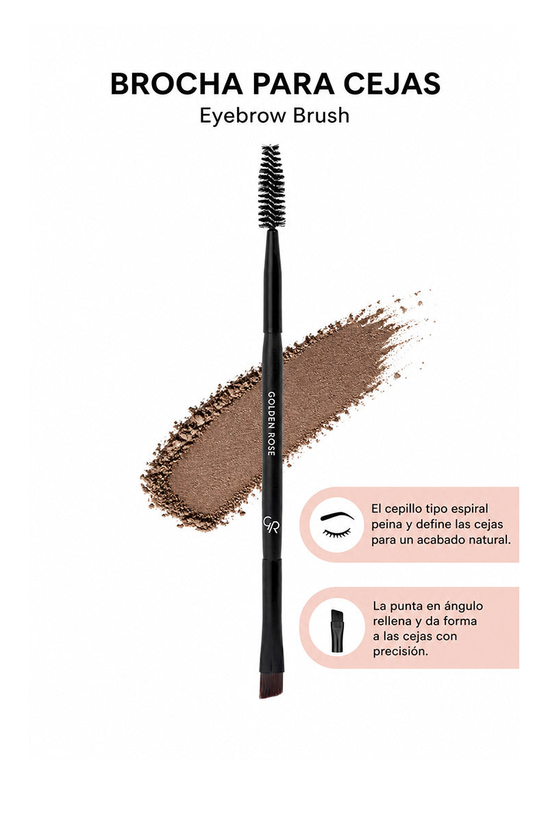brocha cejas Golden Rose doble punta definicion maquillaje