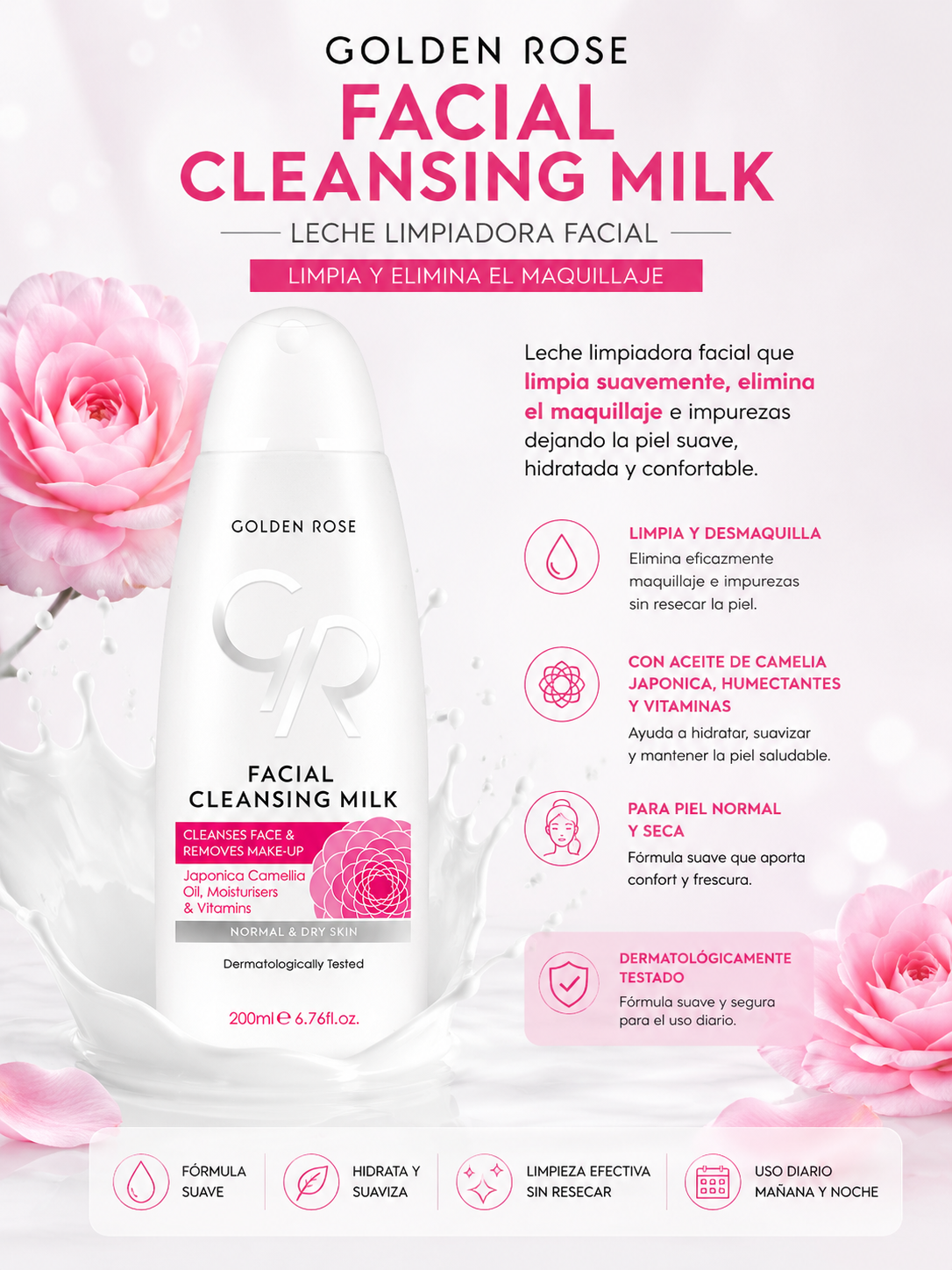 Facial Cleansing Milk – Leche Limpiadora Facial Hidratante