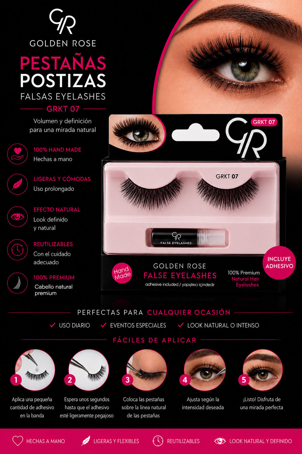 pestañas postizas GRTK 07 Golden Rose