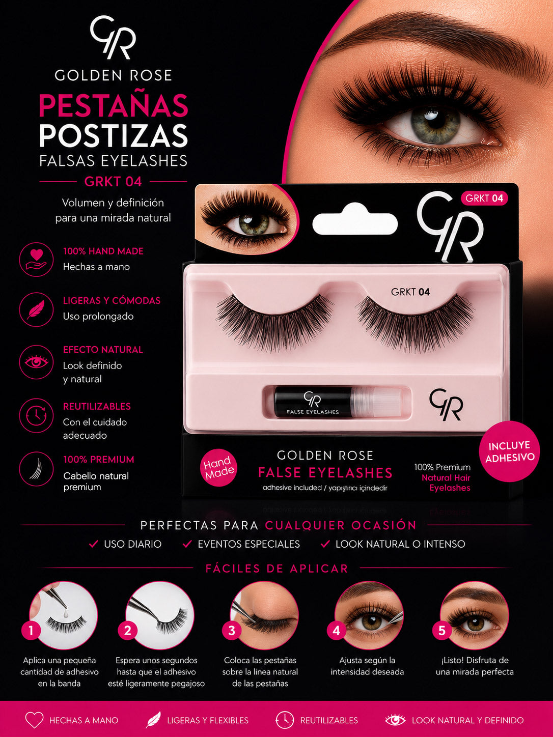 pestañas postizas GRTK 04 Golden Rose
