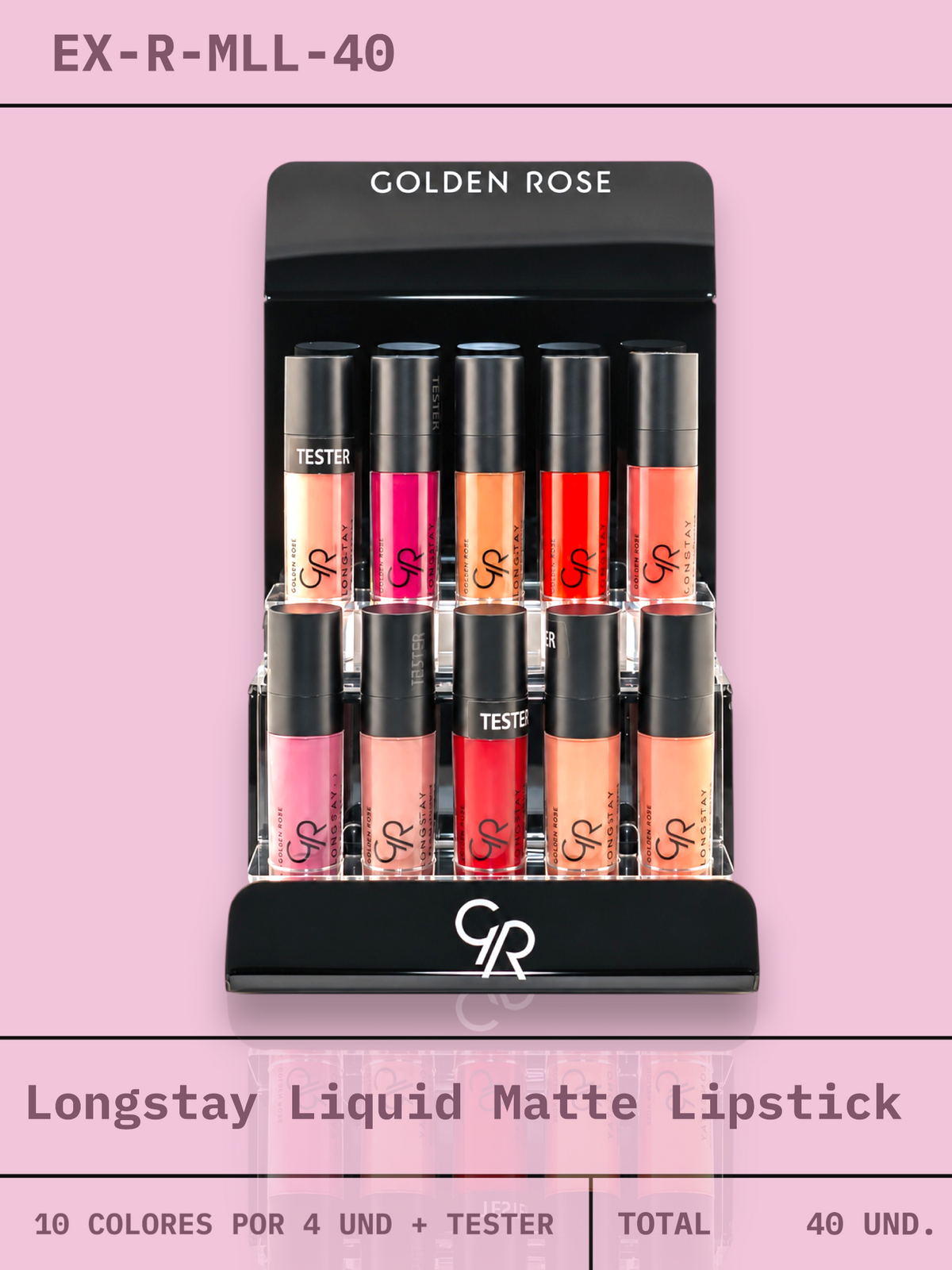 R-MLL40 / Longstay Liquid Matte Lipstick  – 10 Colores