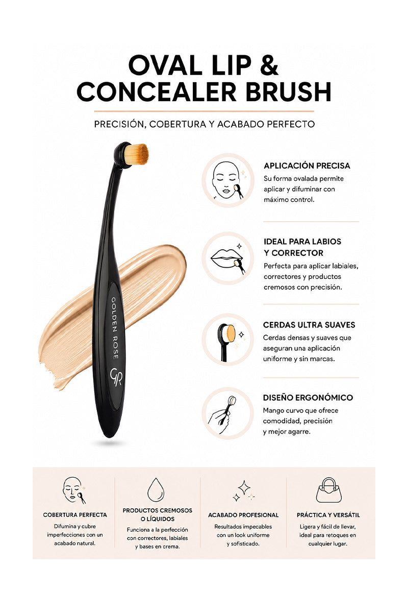 brocha labios corrector Golden Rose maquillaje profesional