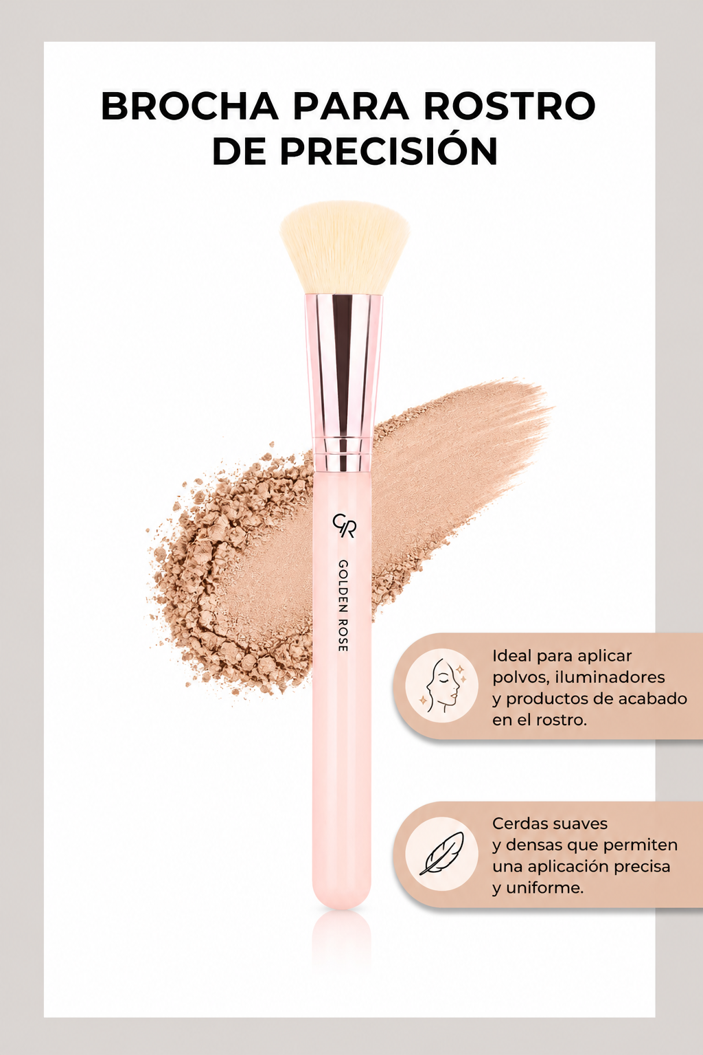 Brocha de Precisión para Rostro - Nude – Control Profesional - Precision Face Brush