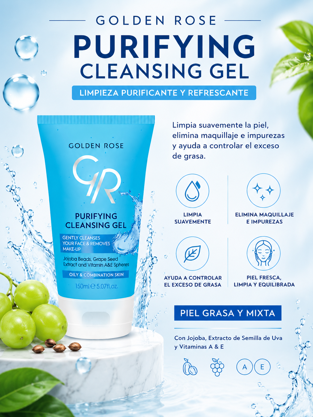 purifying cleansing gel Golden Rose
