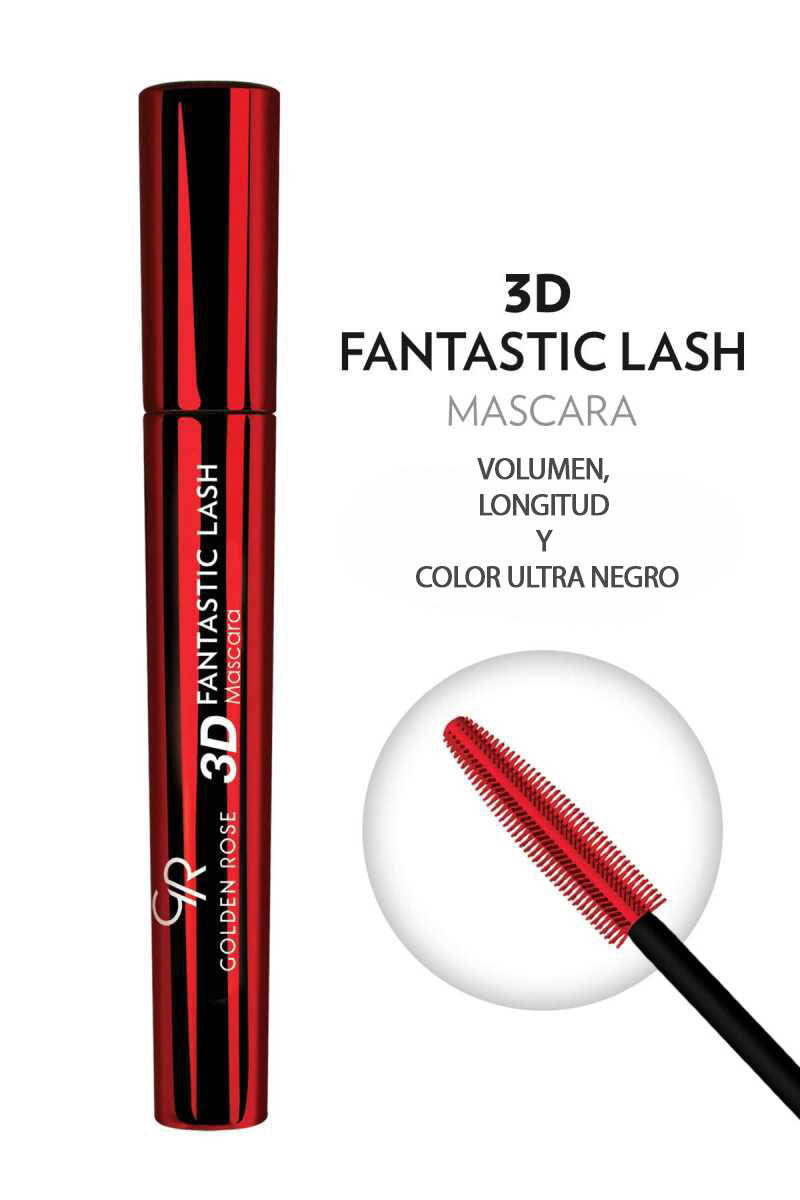 3D Fantastic Lash Mascara - Máscara de pestañas 3D de volumen, longitud y negro intenso