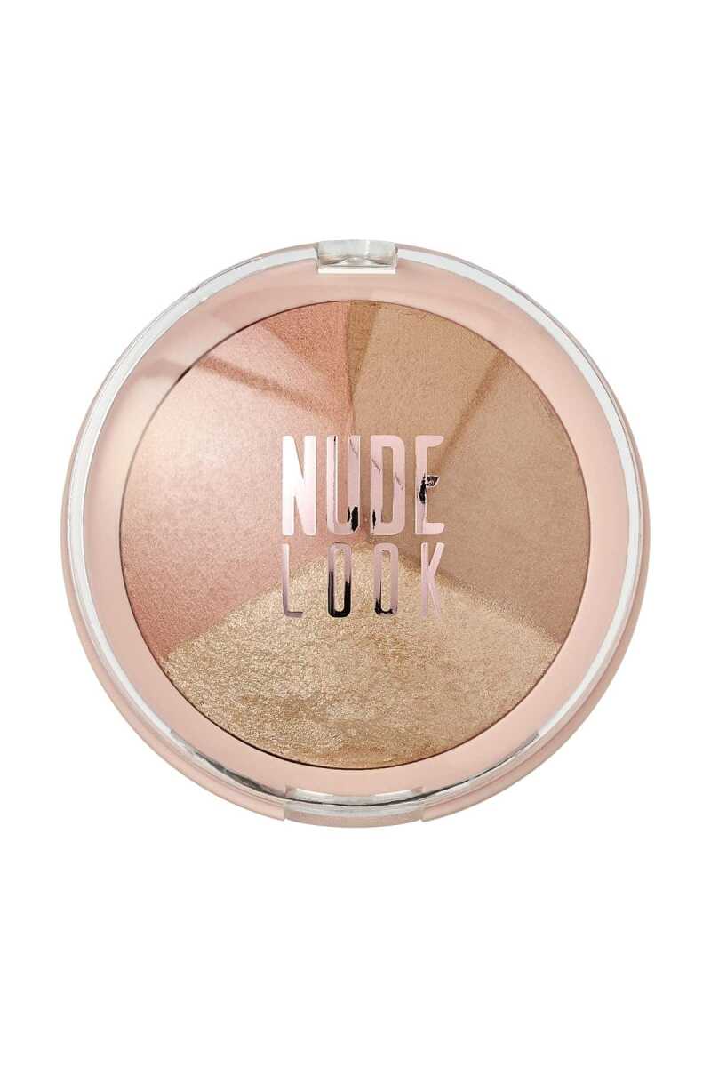 Nude Look Baked Trio Face Powder – Polvo Facial Iluminador y Bronceador