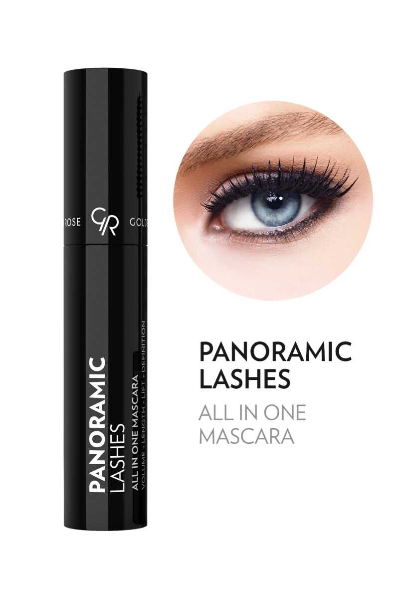 Panoramic Lashes All in One Mascara - Máscara de pestañas volumen, longitud y curvatura.