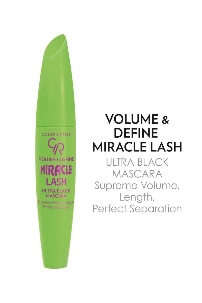 Volume & Define Miracle Lash Ultra Black Mascara - Máscara de pestañas volumen y definición ultra negra