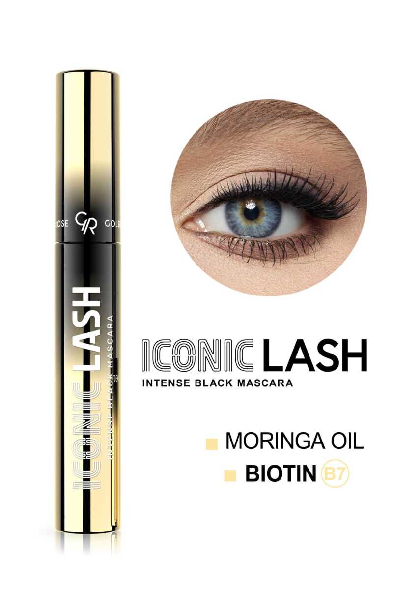 Iconic Lash Intense Black Mascara - Máscara de pestañas negro intenso con volumen, longitud y definición