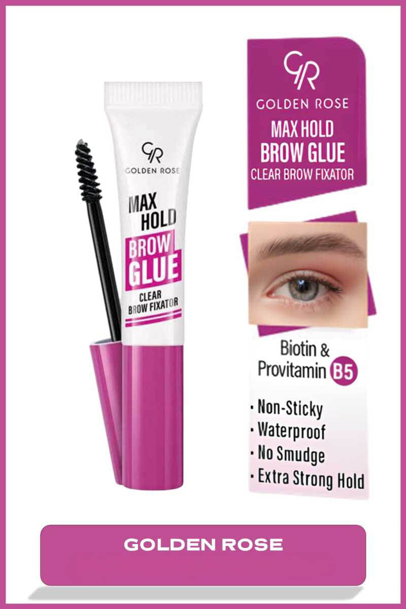Max Hold Brow Glue – Gel fijador transparente para cejas.