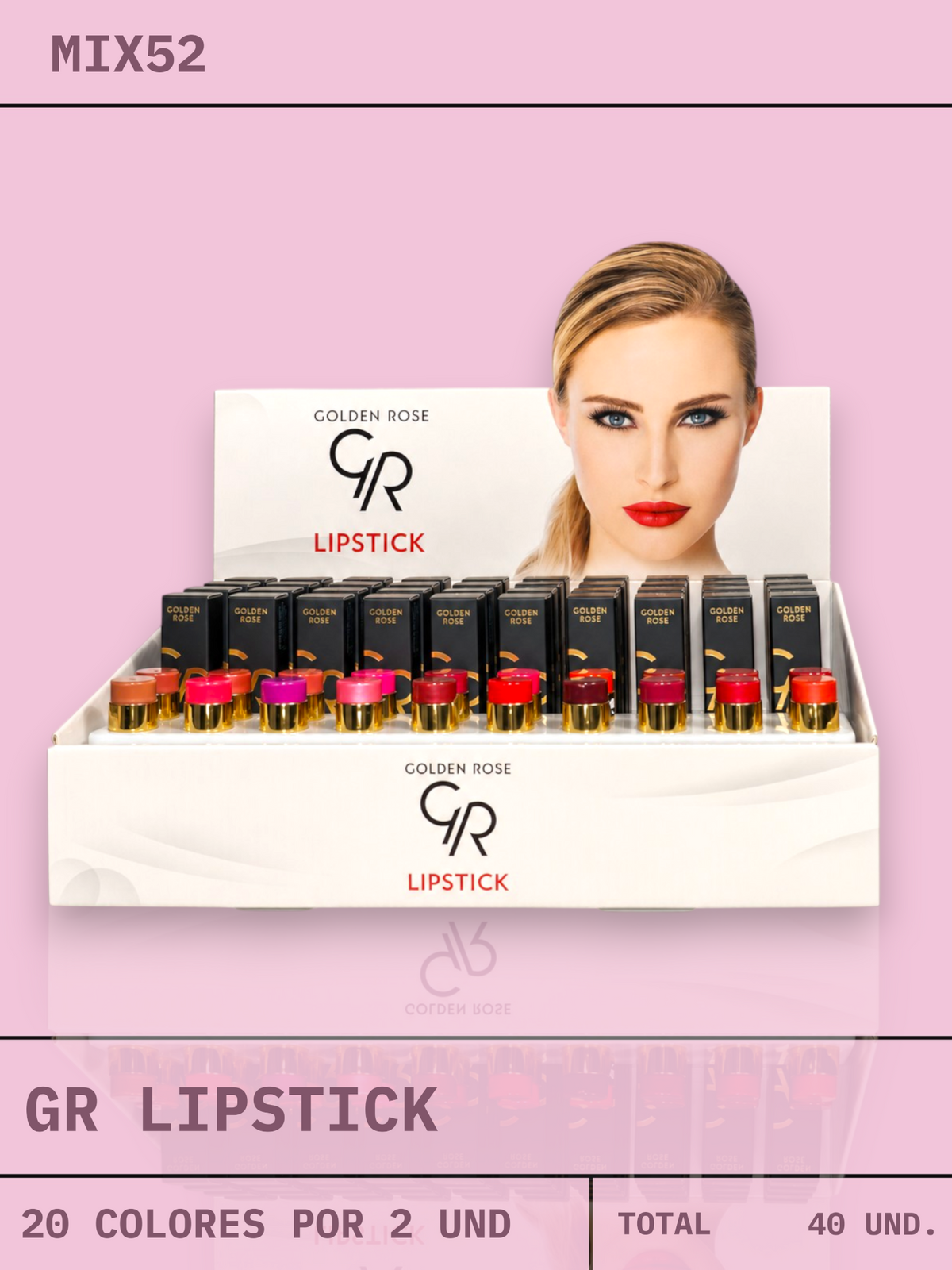 MIX 52 / GR Lipstick – 20 colores