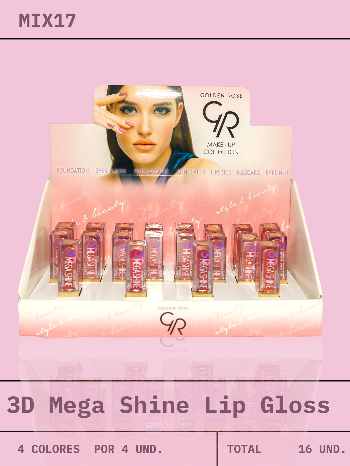 MIX 17  / 3D Mega Shine Lip Gloss