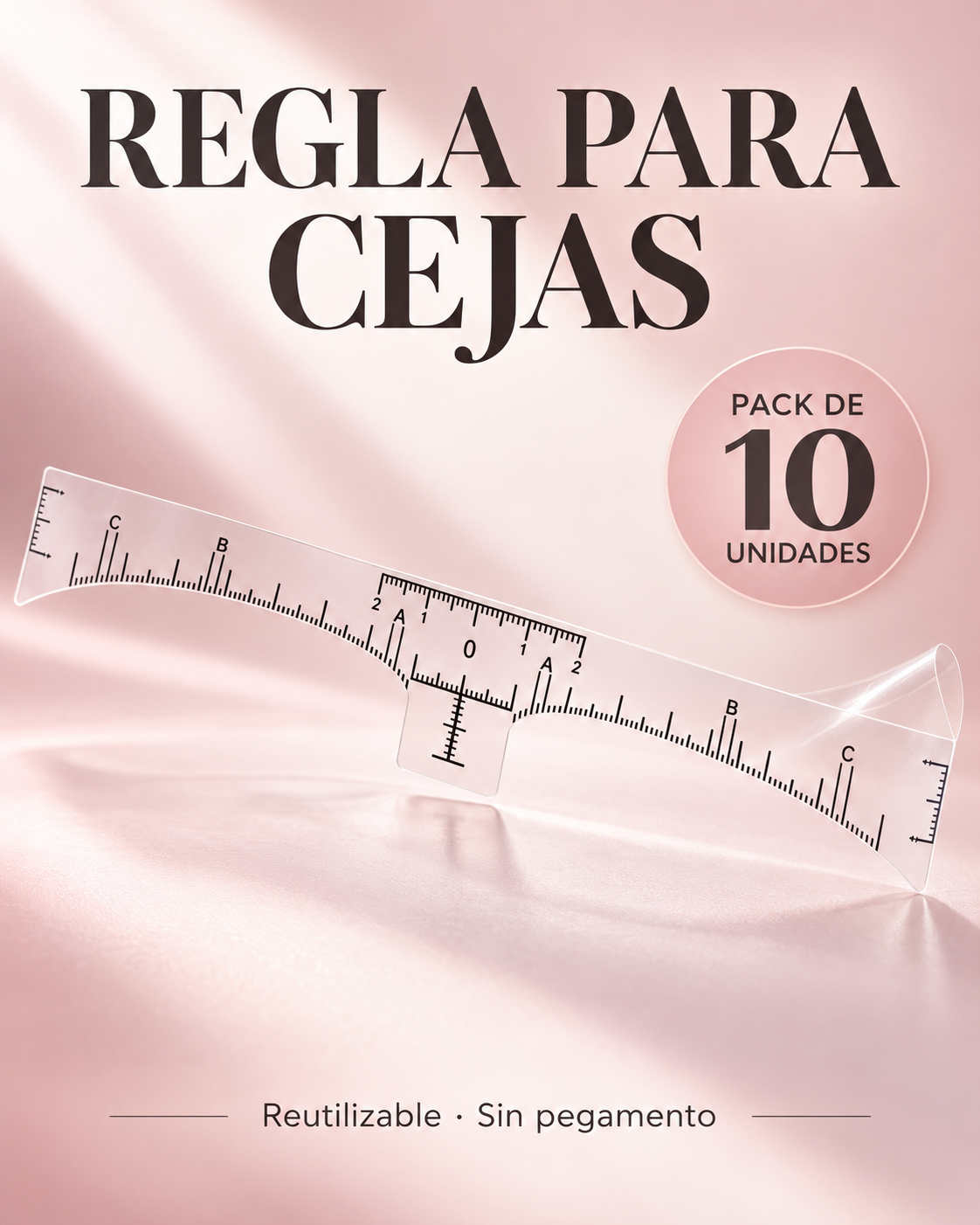 Reglas para diseño de cejas – Pack de 10 unidades